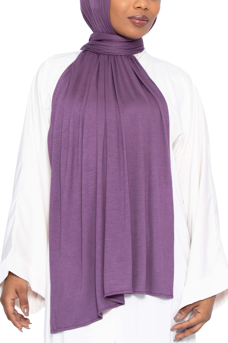 Jersey Hijab in Plum | Al Shams Abayas 6