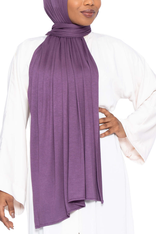 Jersey Hijab in Plum | Al Shams Abayas 1