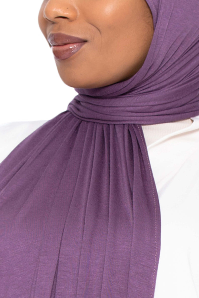 Jersey Hijab in Plum | Al Shams Abayas 7