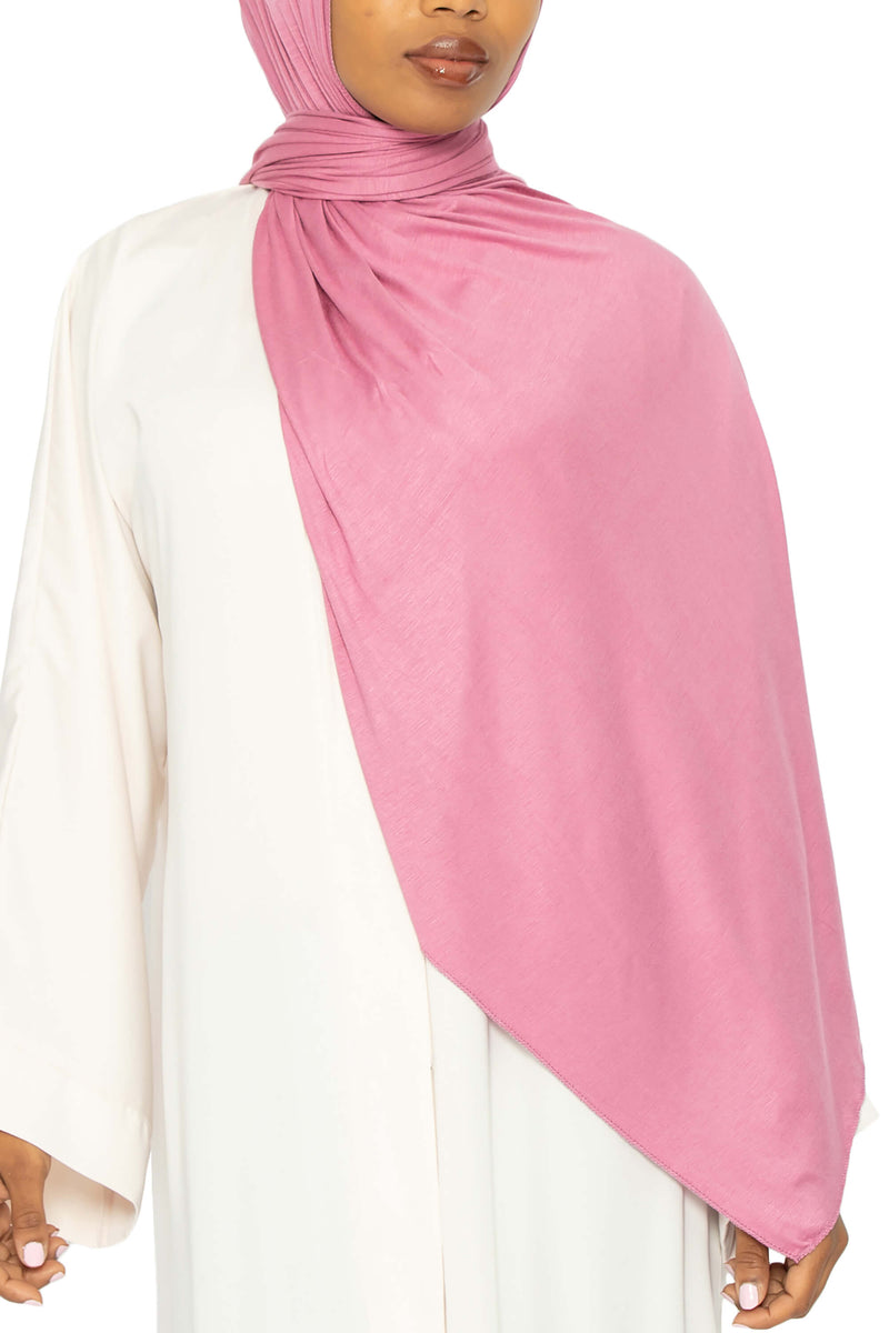 Jersey Hijab Rose | Al Shams Abayas 8