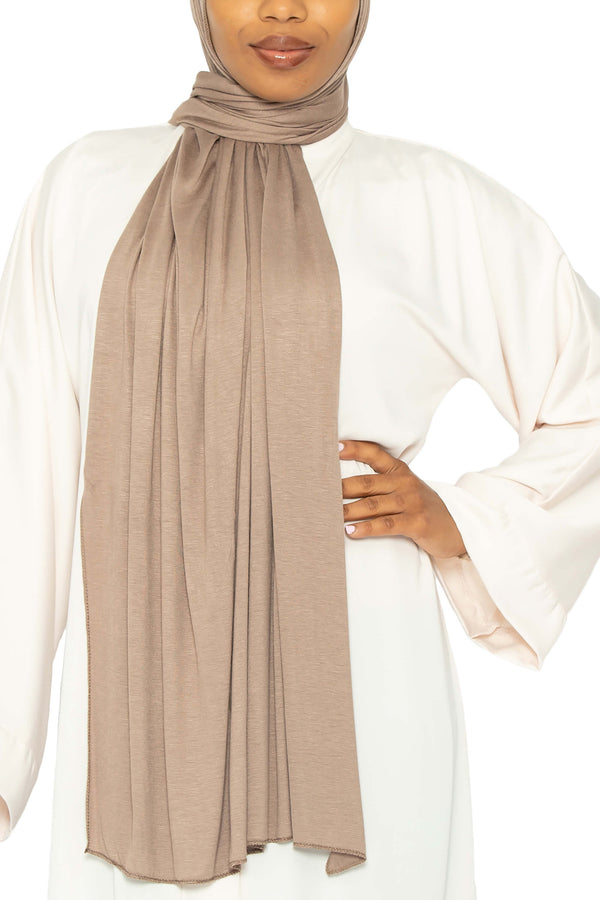 Jersey Hijab Sand | Al Shams Abayas 1