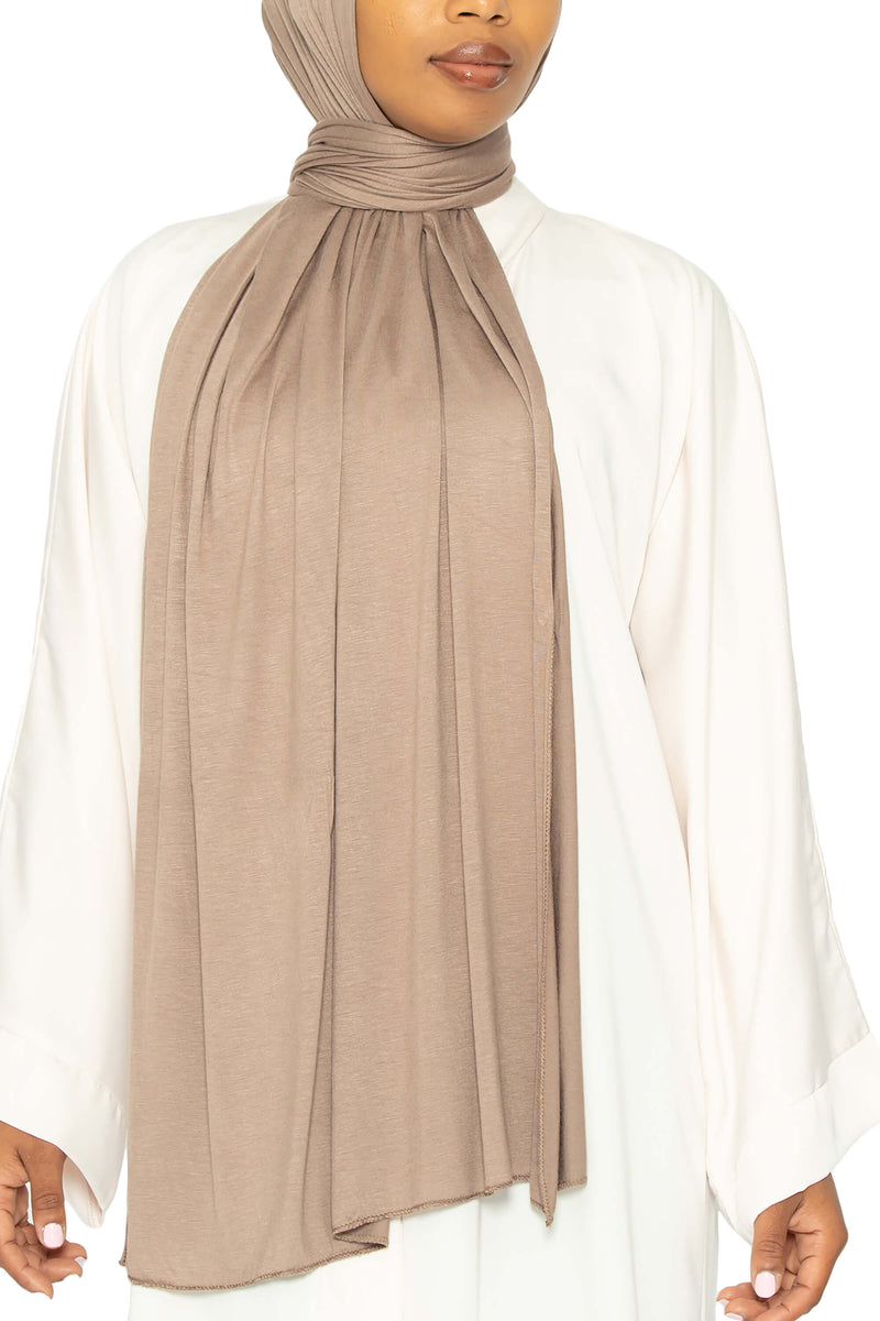 Jersey Hijab Sand | Al Shams Abayas 3