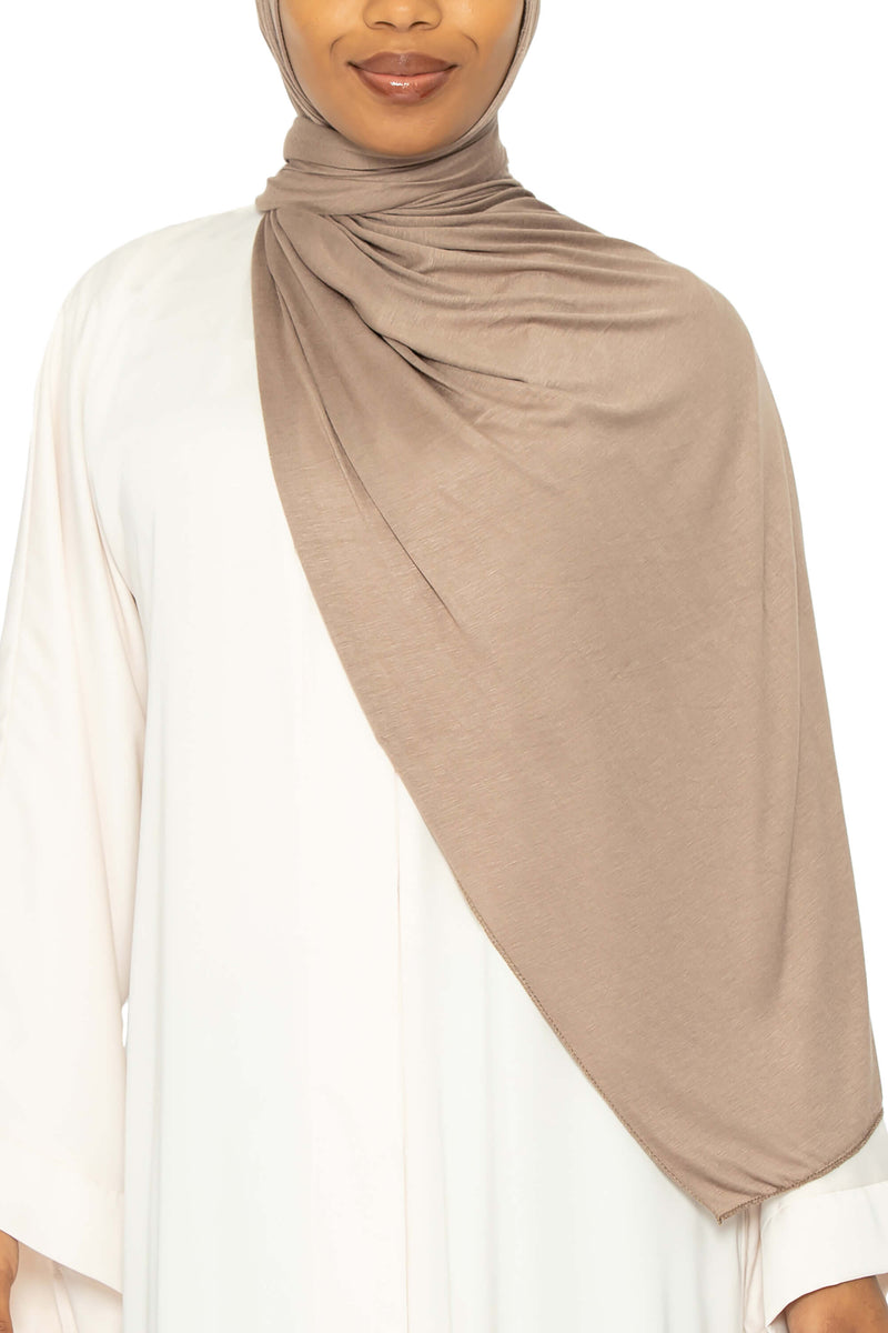Jersey Hijab Sand | Al Shams Abayas 6