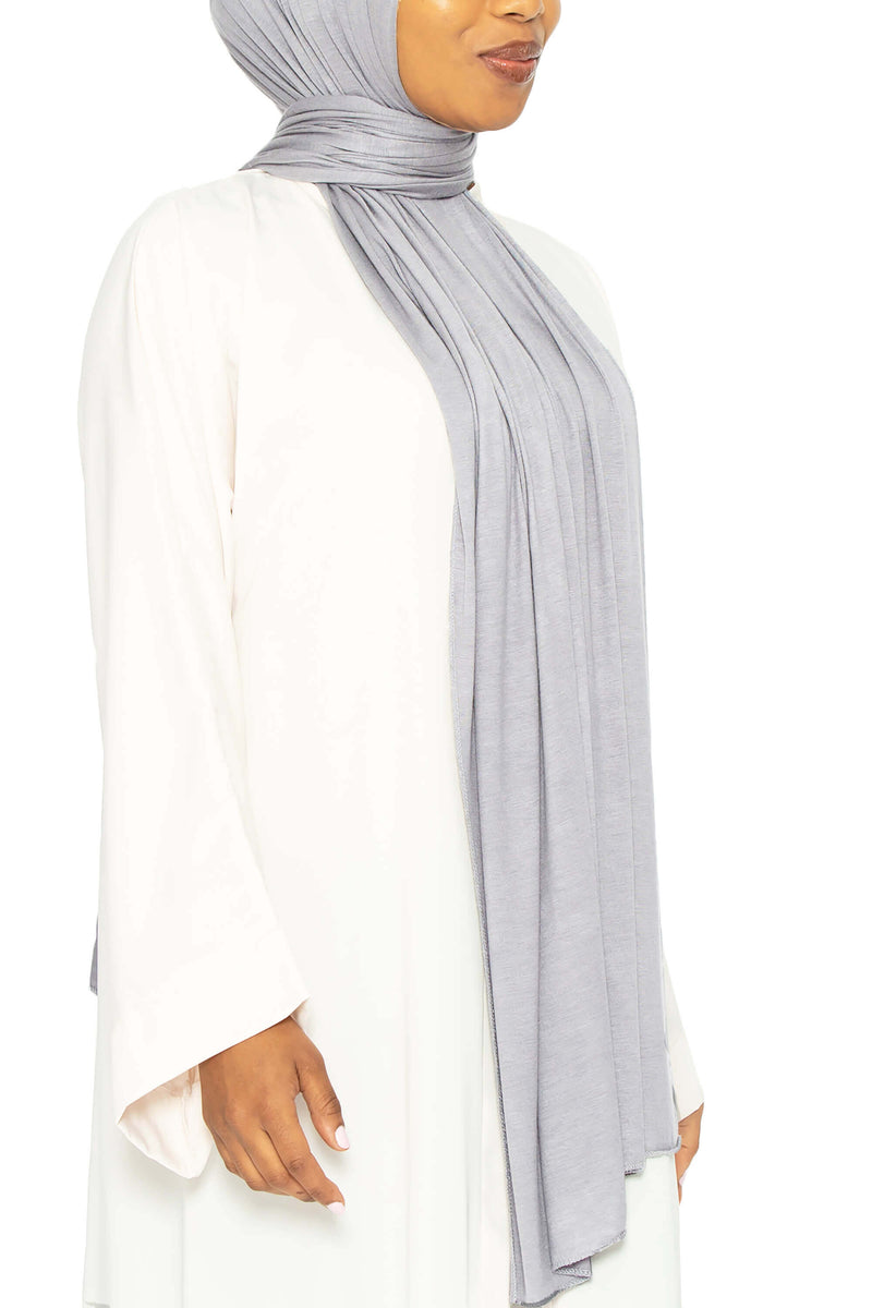 Jersey Hijab - Soft Gray