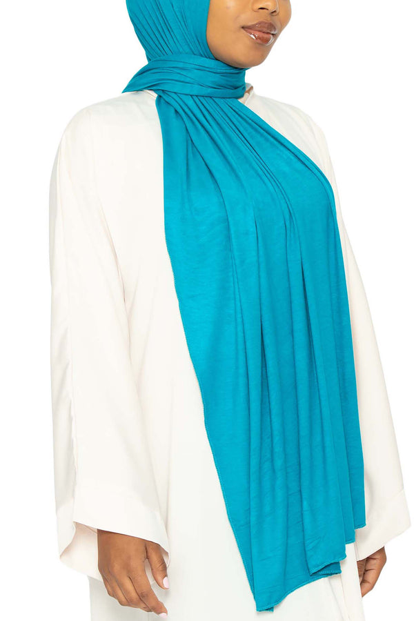Jersey Hijab Turquoise | Al Shams Abayas 1