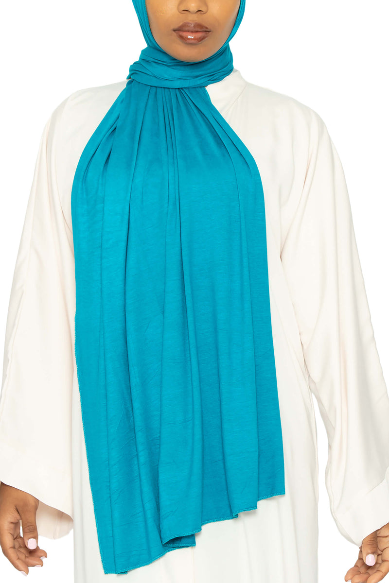 Jersey Hijab Turquoise | Al Shams Abayas 3