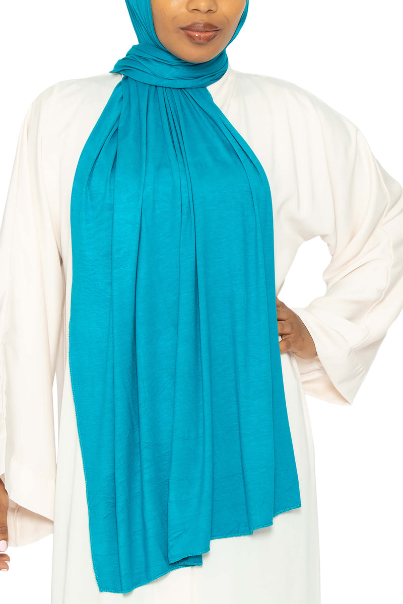 Jersey Hijab Turquoise | Al Shams Abayas 4