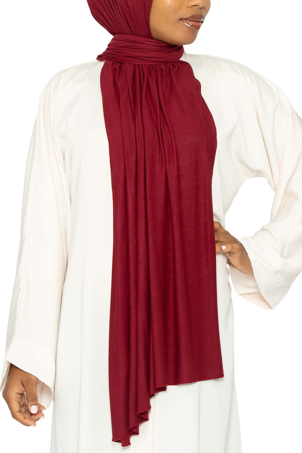 Jersey Hijab Wild Berry | Al Shams Abayas 1
