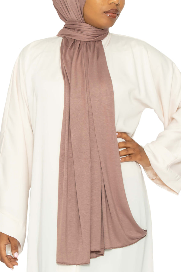 Jersey Rose Cocoa | Al Shams Abayas 2