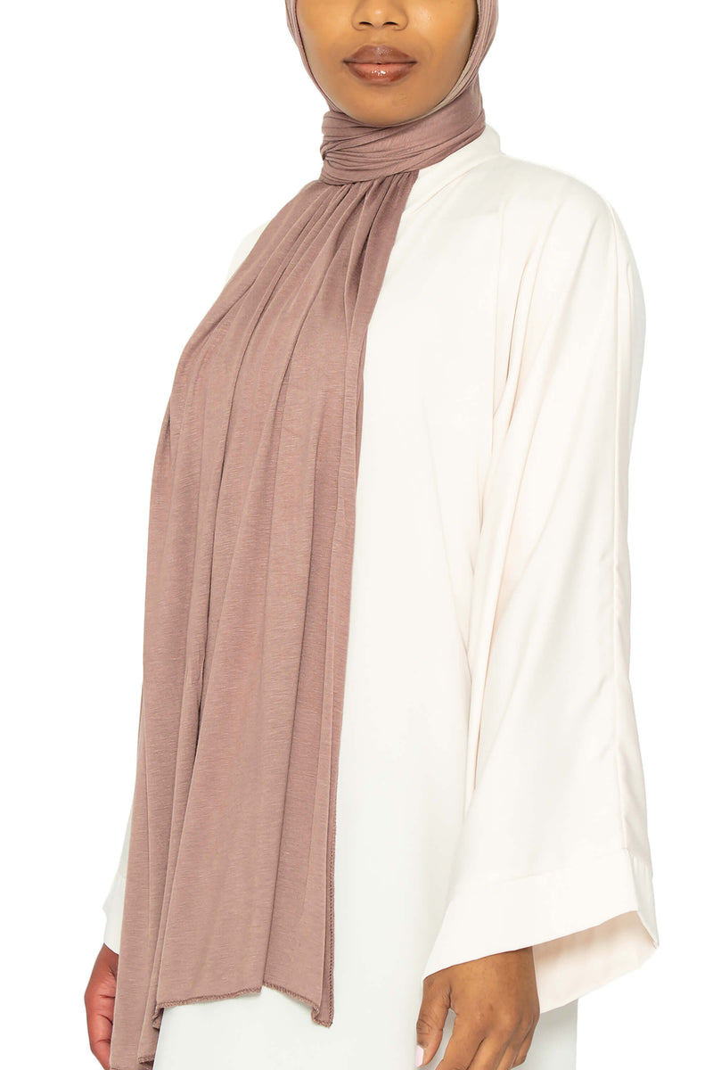 Jersey Rose Cocoa | Al Shams Abayas 3