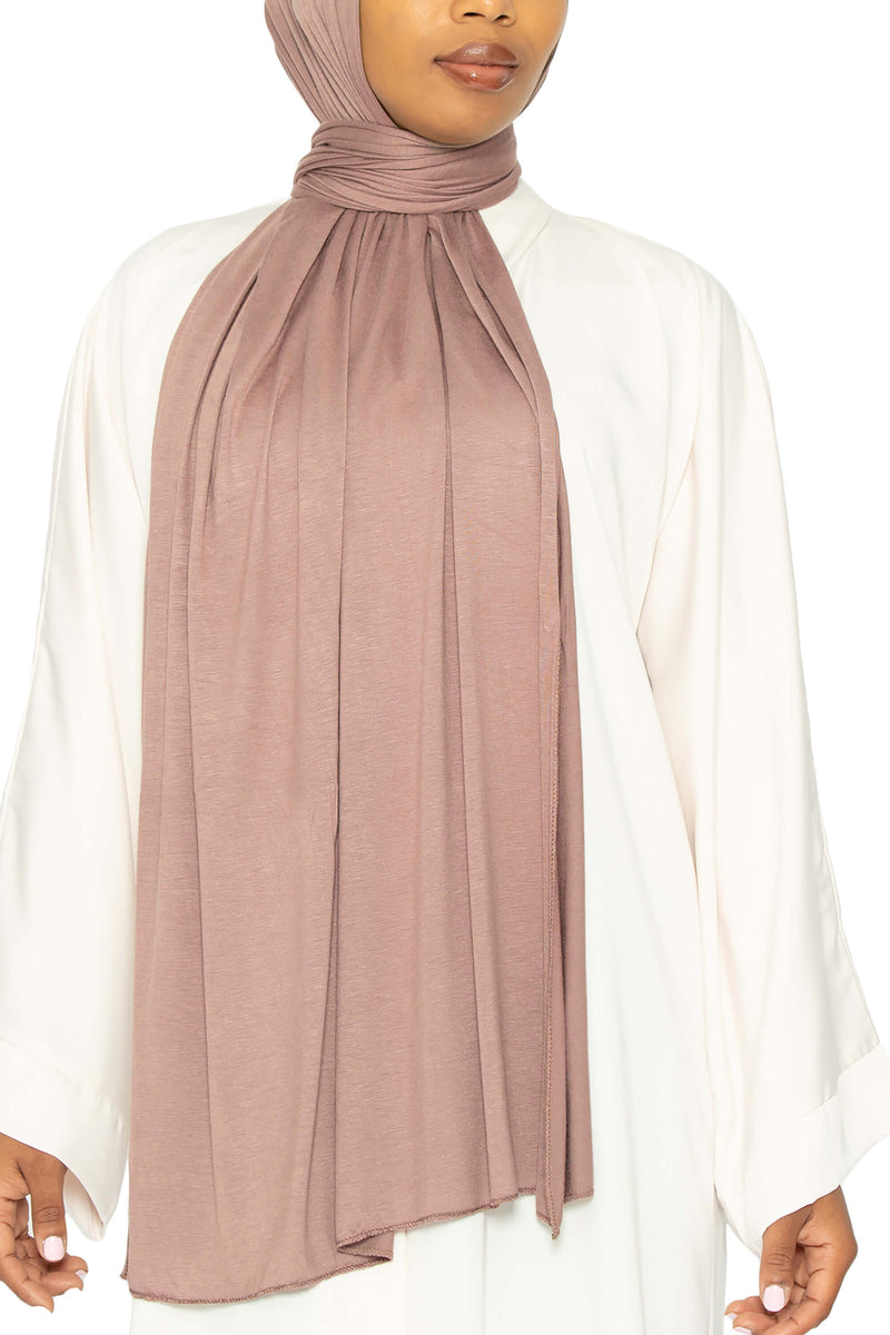 Jersey Rose Cocoa | Al Shams Abayas 5