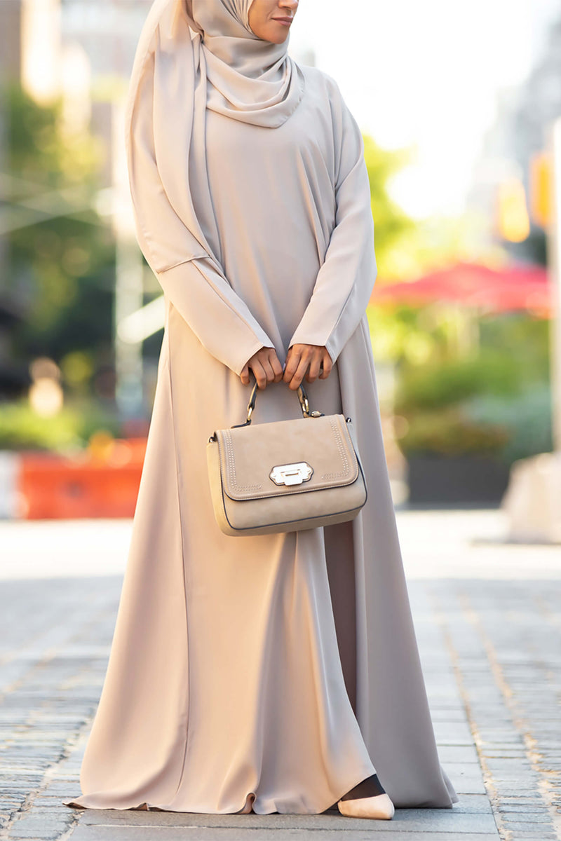 abaya dress Modest Prom Dress,Engagment Dress,Hijab Dress,Abaya Nikkah,Luxury Dress,Modest Evening Dress,Long Sleeve Dress,Formal Satin Ecru White Standard Length Modern M/54