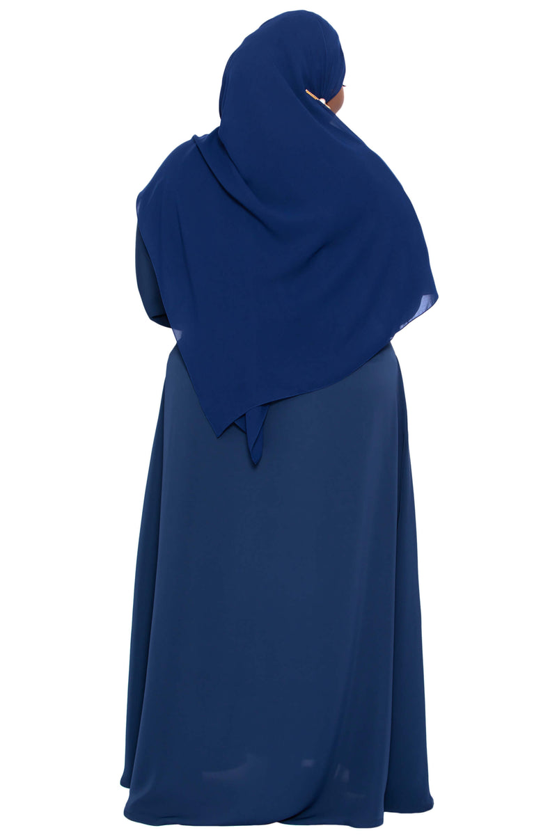 Madison Abaya in Navy Curvy with Pockets