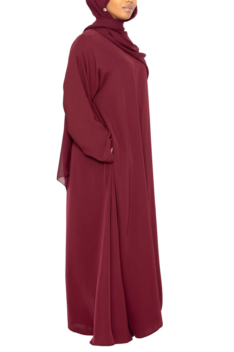 Madison in Maroon with Pockets | Al Shams Abayas 5