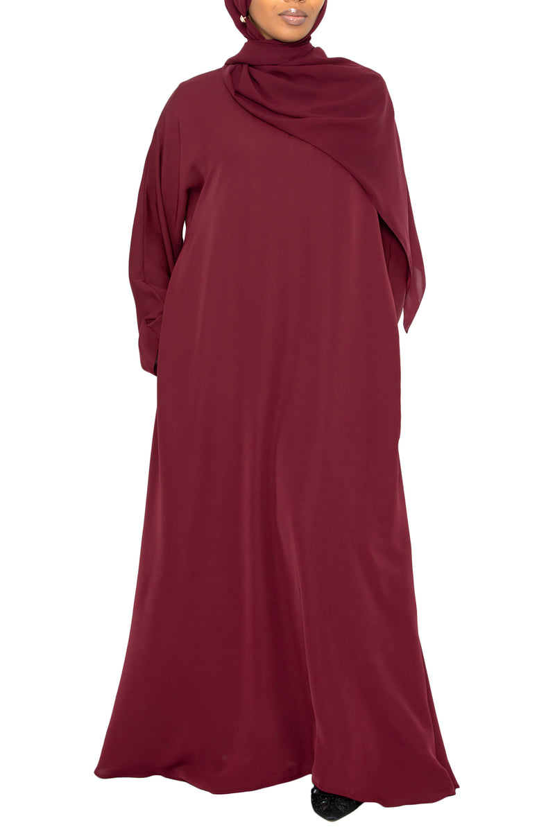 Madison in Maroon with Pockets | Al Shams Abayas 2