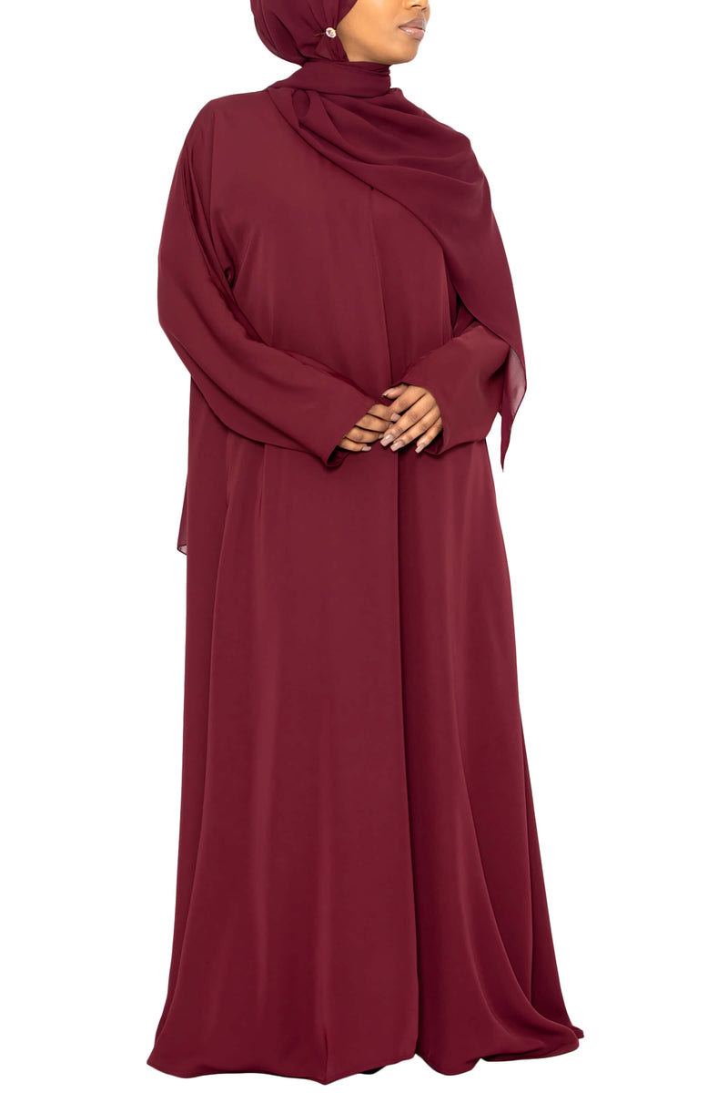 Madison in Maroon with Pockets | Al Shams Abayas 1