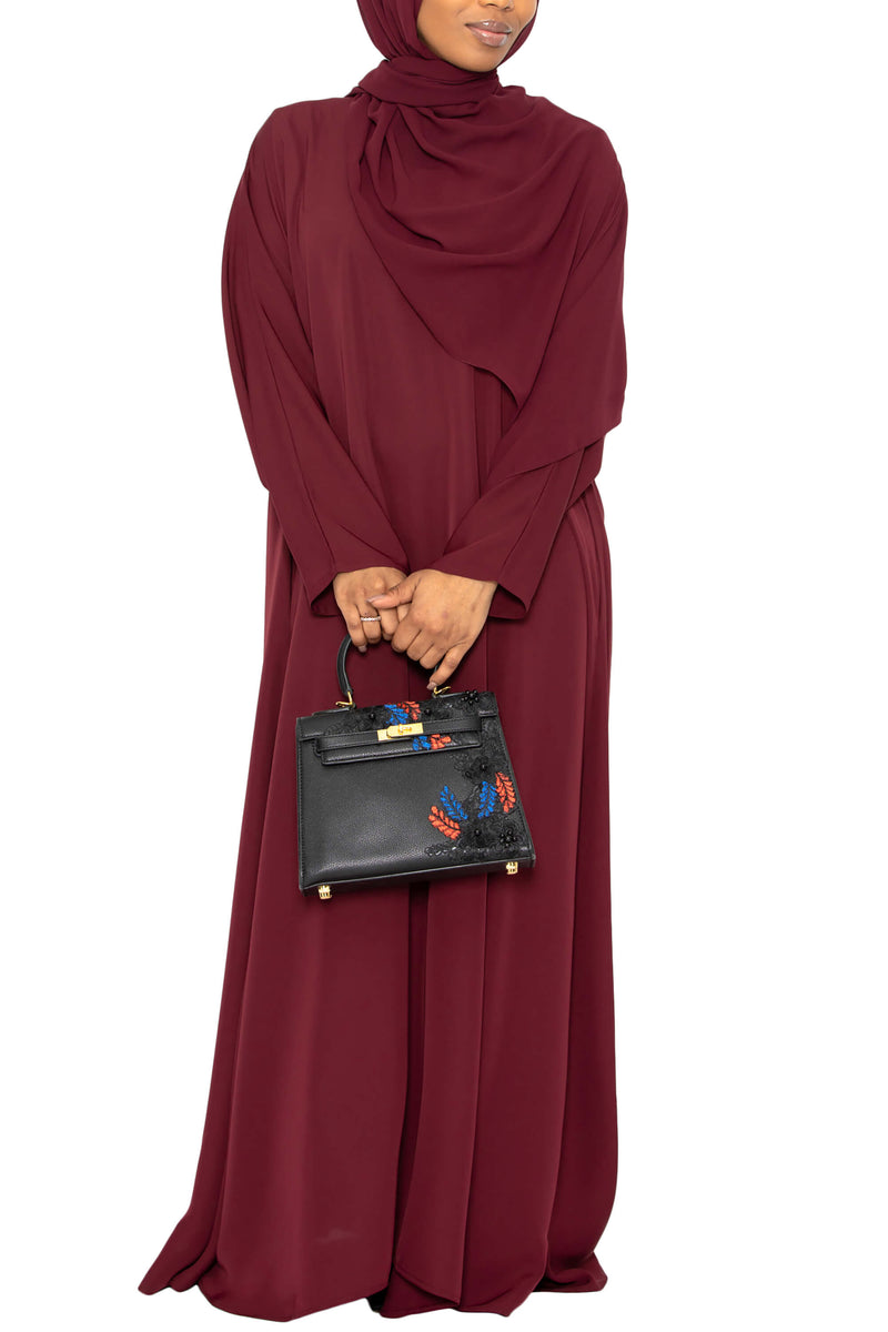 Madison in Maroon with Pockets | Al Shams Abayas 4