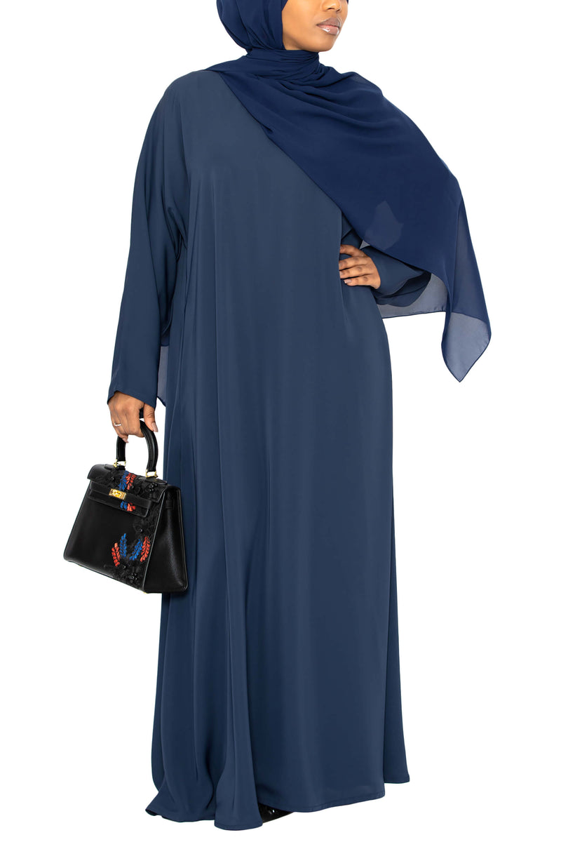 Madison Abaya in Navy with Pockets