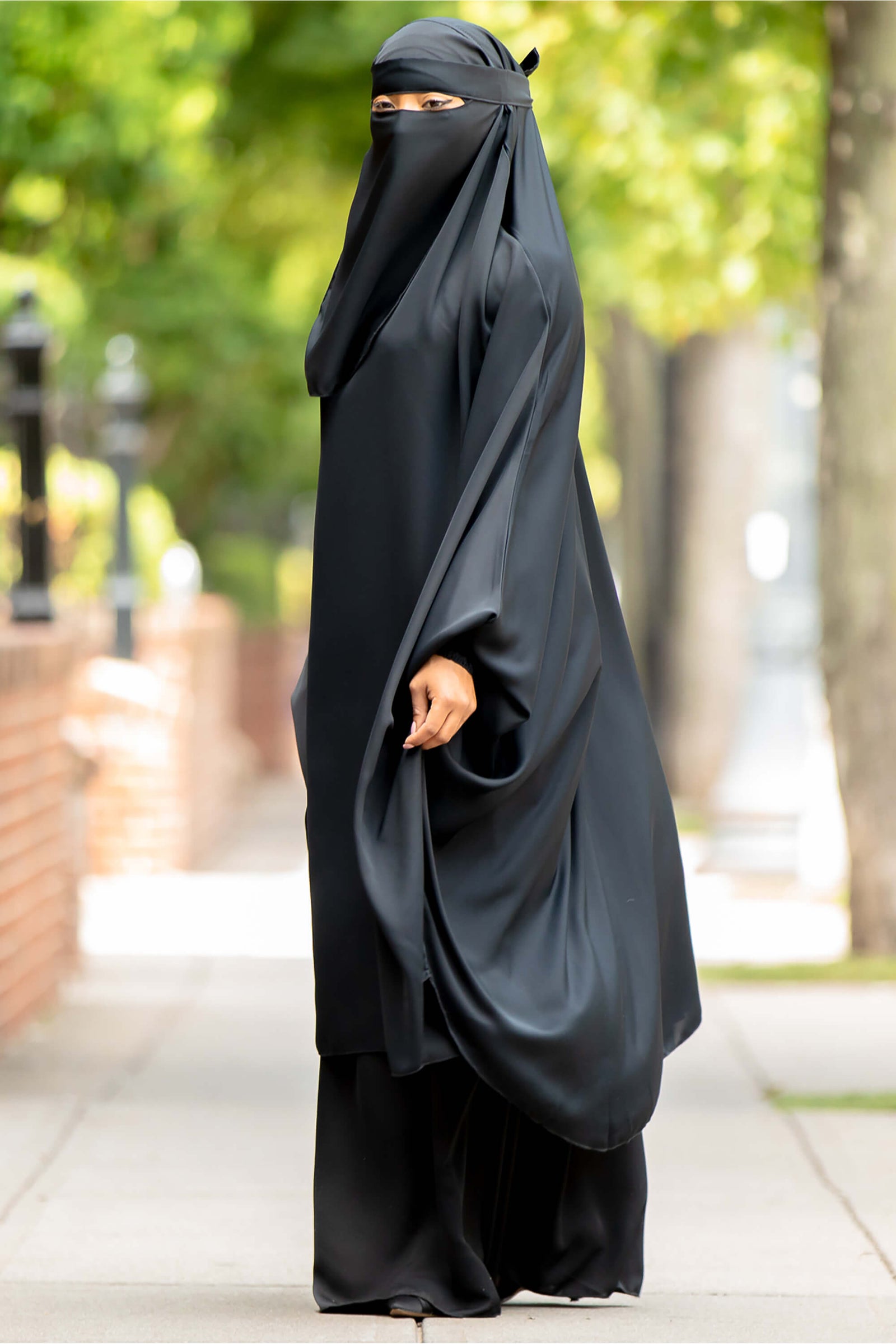 Mahasen Jilbab Set in Classic Black Al Shams Abayas Mahasen Jilbab Set in Classic Black Al Shams Abayas