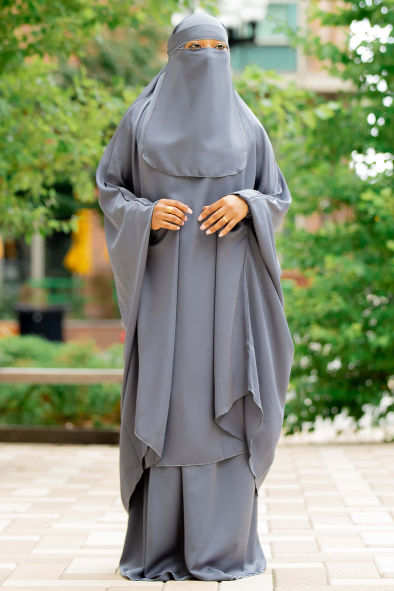 Mahasen Jilbab in Dark Grey | Al Shams_5
