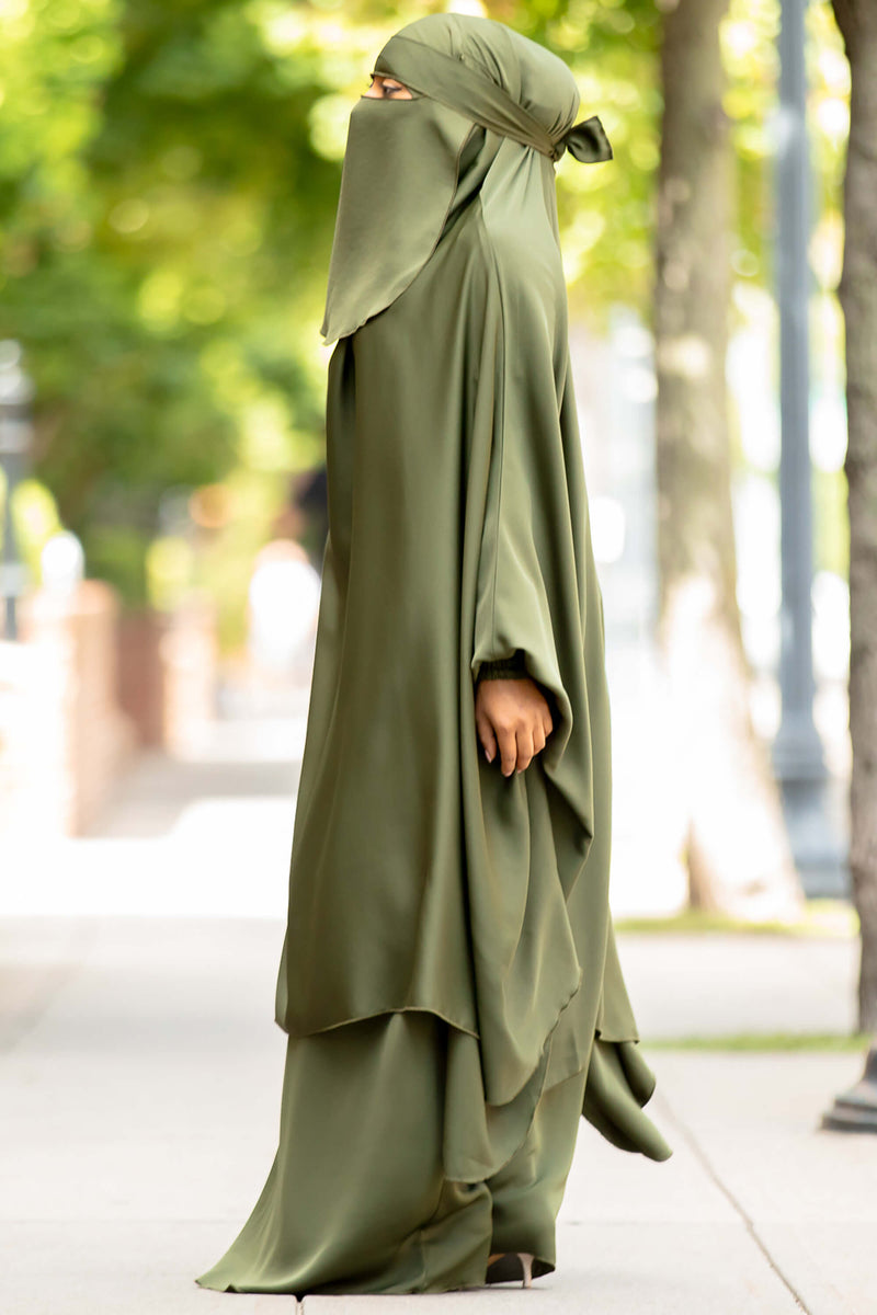 Mahasen Jilbab Set in Olive