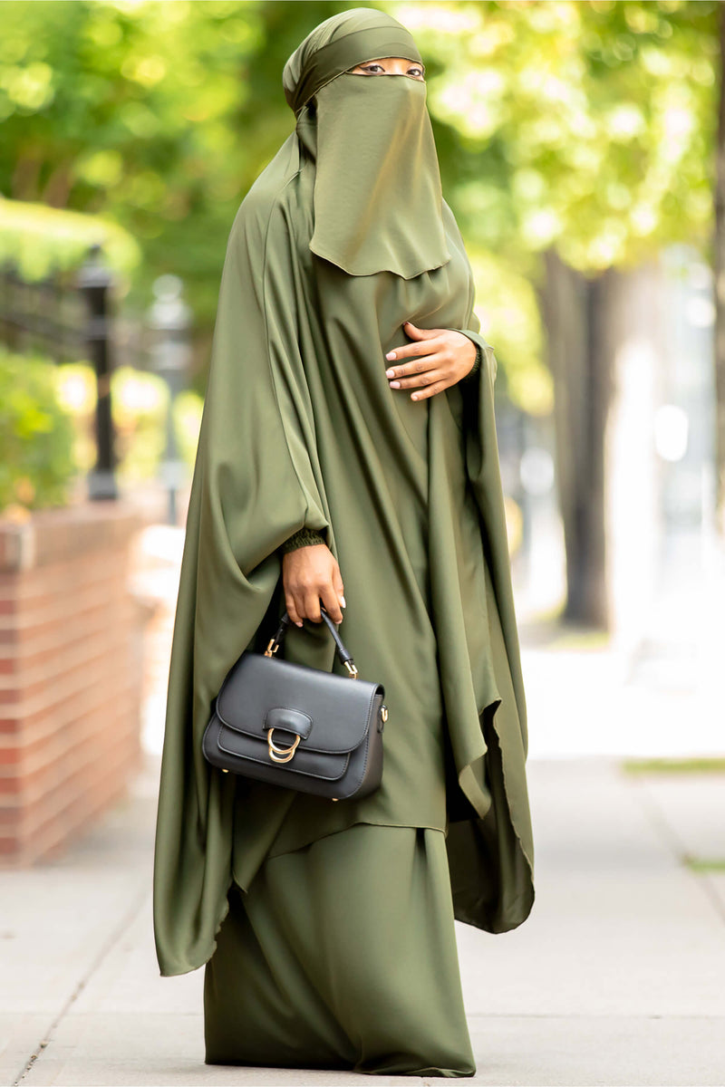 Mahasen Jilbab Set in Olive