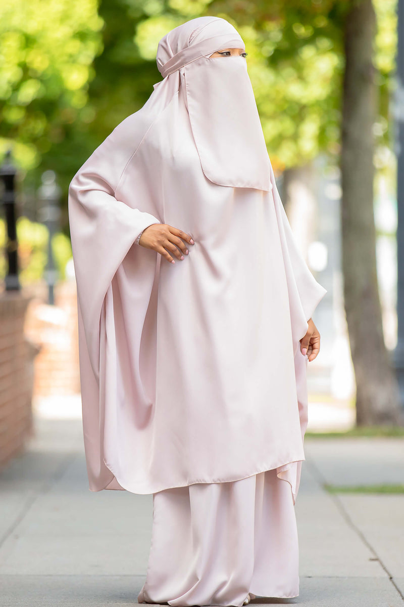Mahasen Jilbab Set in Powder Pink