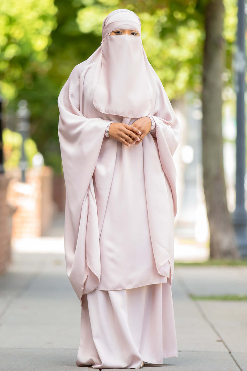 Mahasen Jilbab Set in Powder Pink