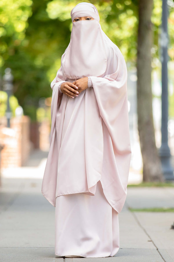 Mahasen Jilbab Set in Powder Pink