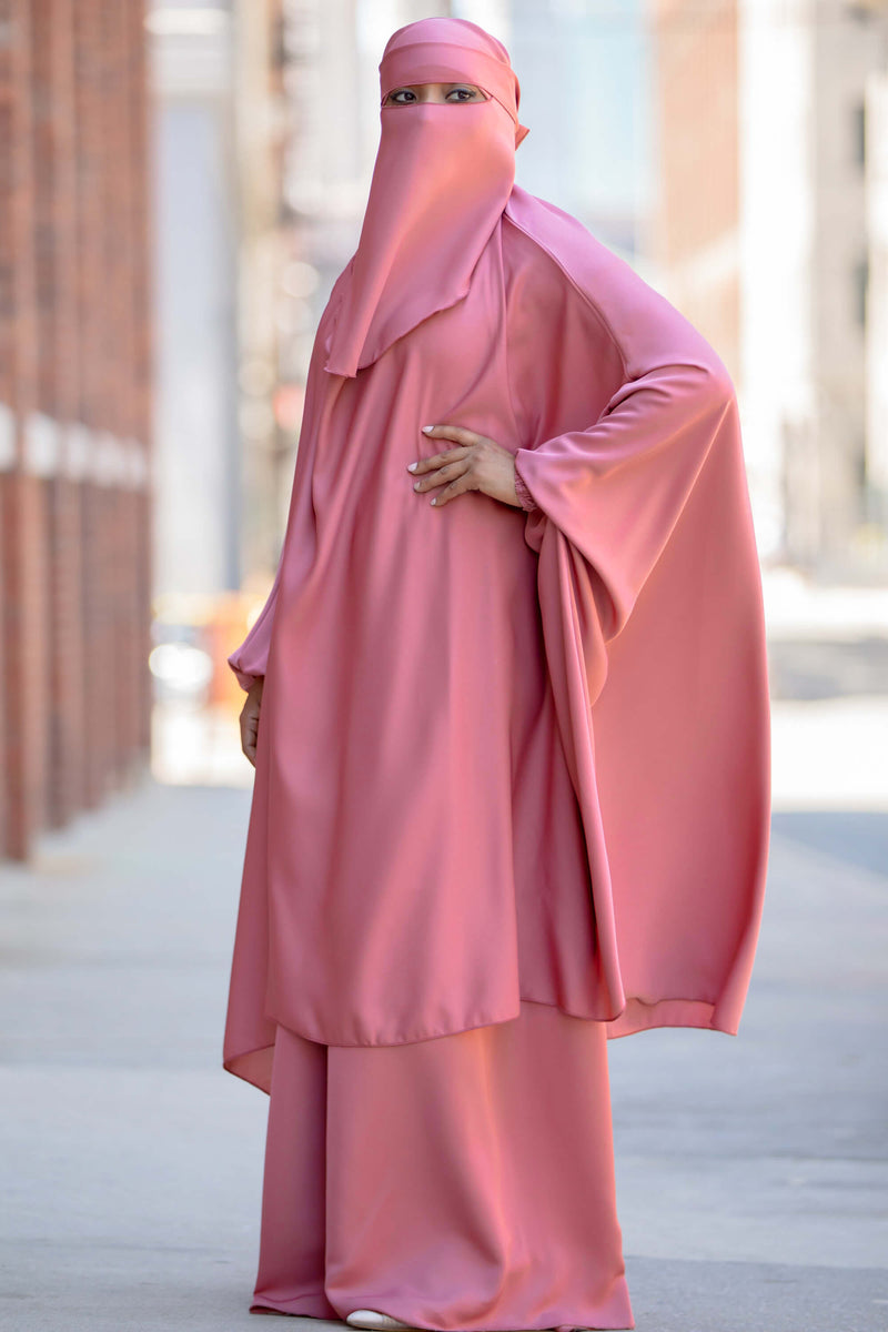 Mahasen Jilbab Set in Rosewood