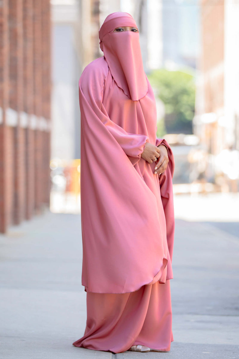 Mahasen Jilbab Set in Rosewood