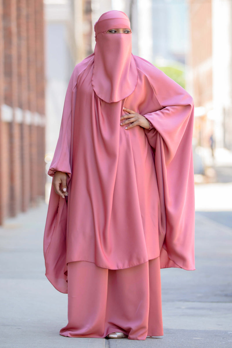 Mahasen Jilbab Set in Rosewood