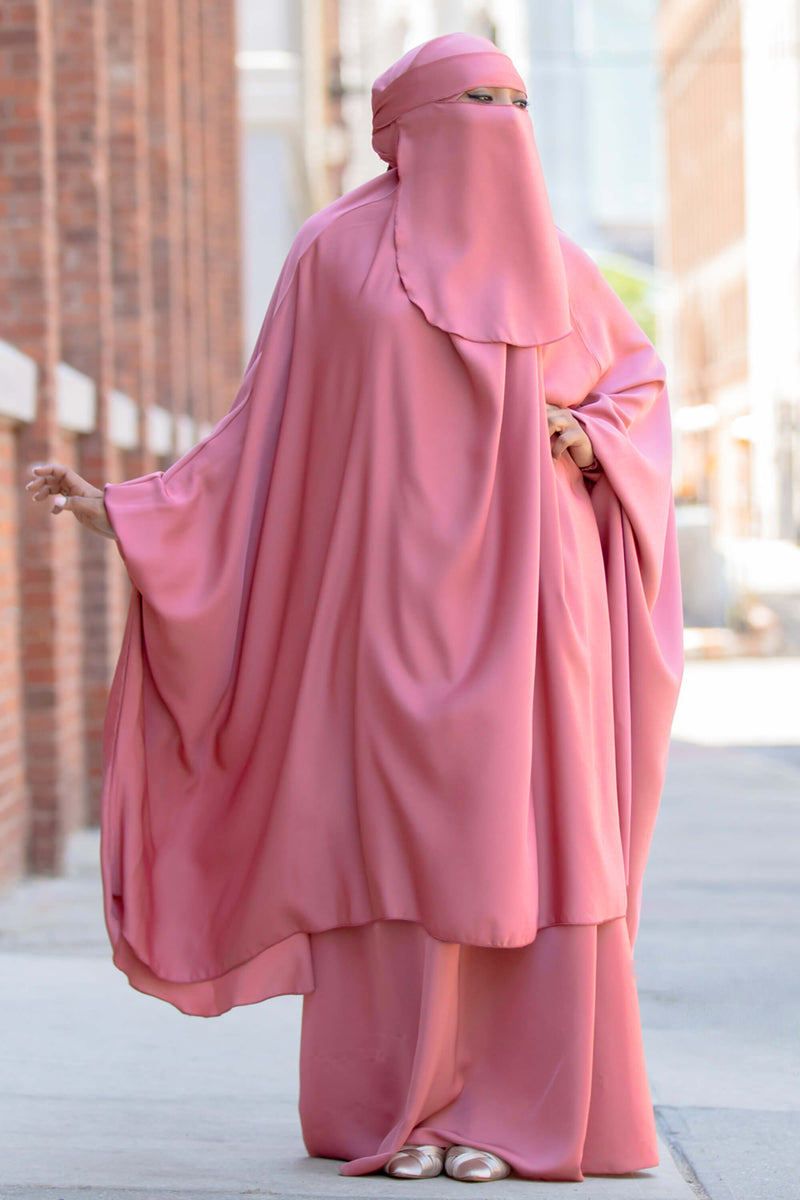 Mahasen Jilbab Set in Rosewood