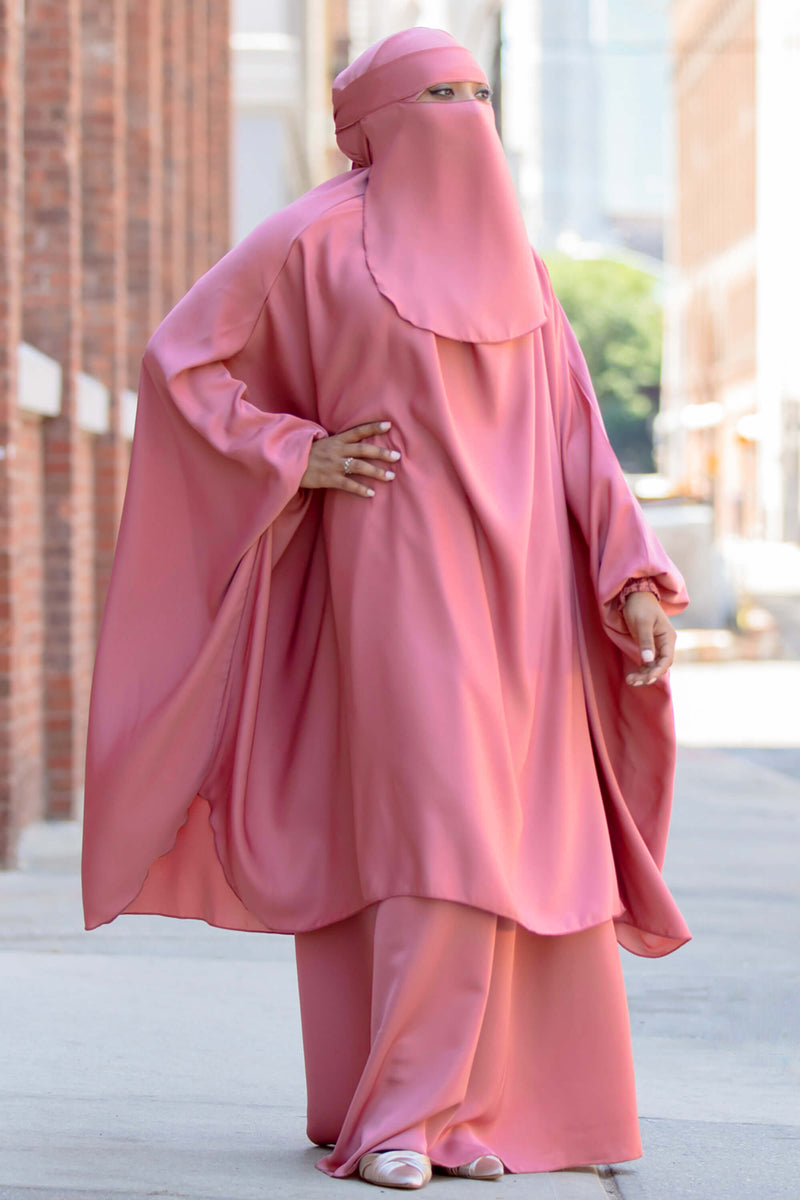 Mahasen Jilbab Set in Rosewood