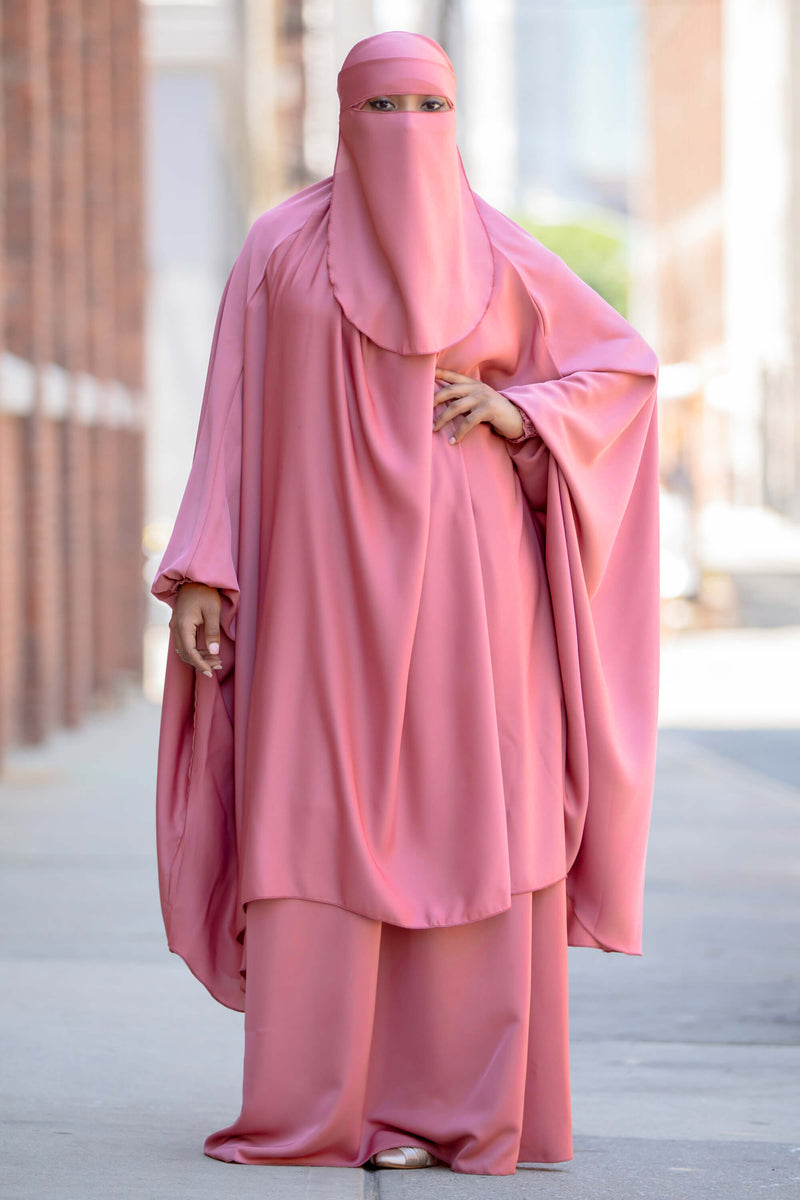 Mahasen Jilbab Set in Rosewood
