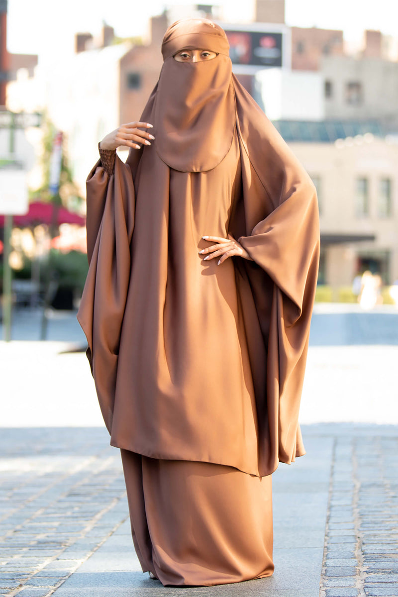 Mahasen Jilbab in Caramel | Al Shams Abayas 1