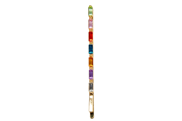 Rainbow Crystal Pin in Mint