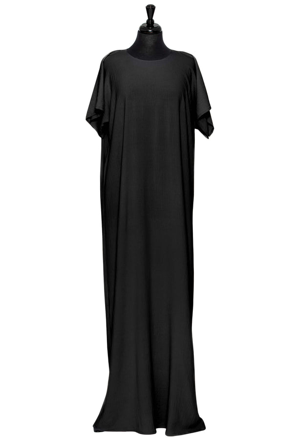 Short Sleeve Dress Black | Al Shams Abayas 1