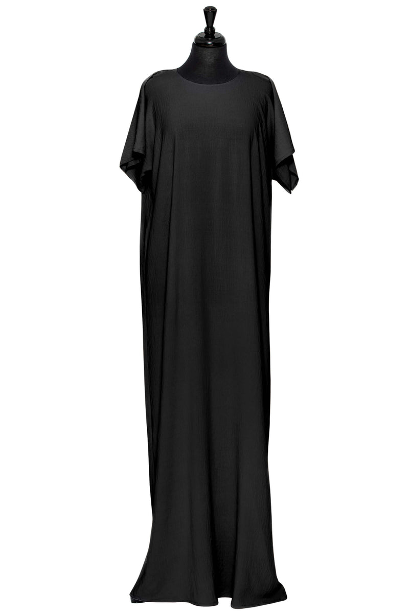 Short Sleeve Dress Black | Al Shams Abayas 1