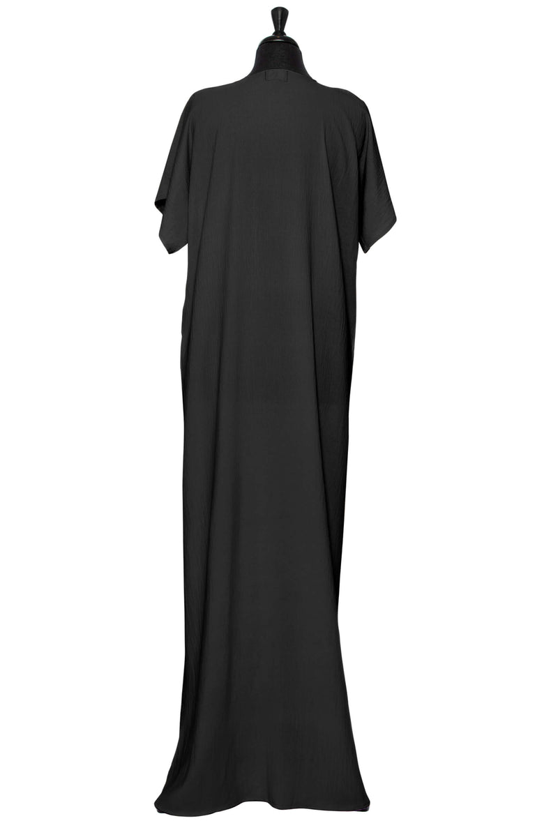 Short Sleeve Dress Black | Al Shams Abayas 2