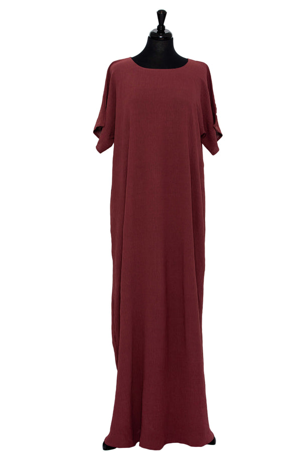 Short Sleeve Dress Brick | Al Shams Abayas 1