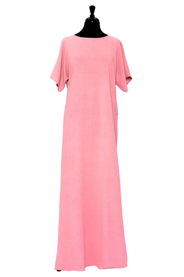 Short Sleeve Dress Rose Pink | Al Shams Abayas 1
