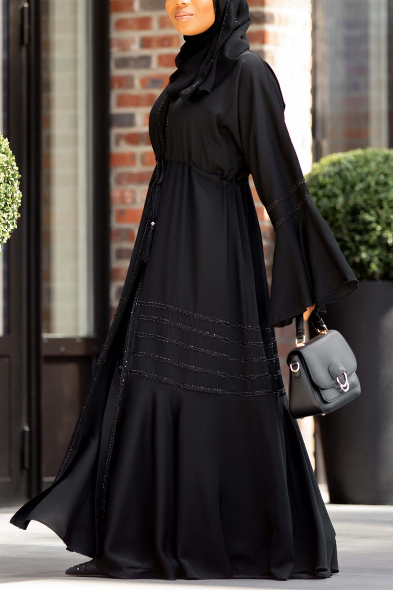 Suhayla in Black Al Shams Abayas Suhayla in Black Al Shams Abayas