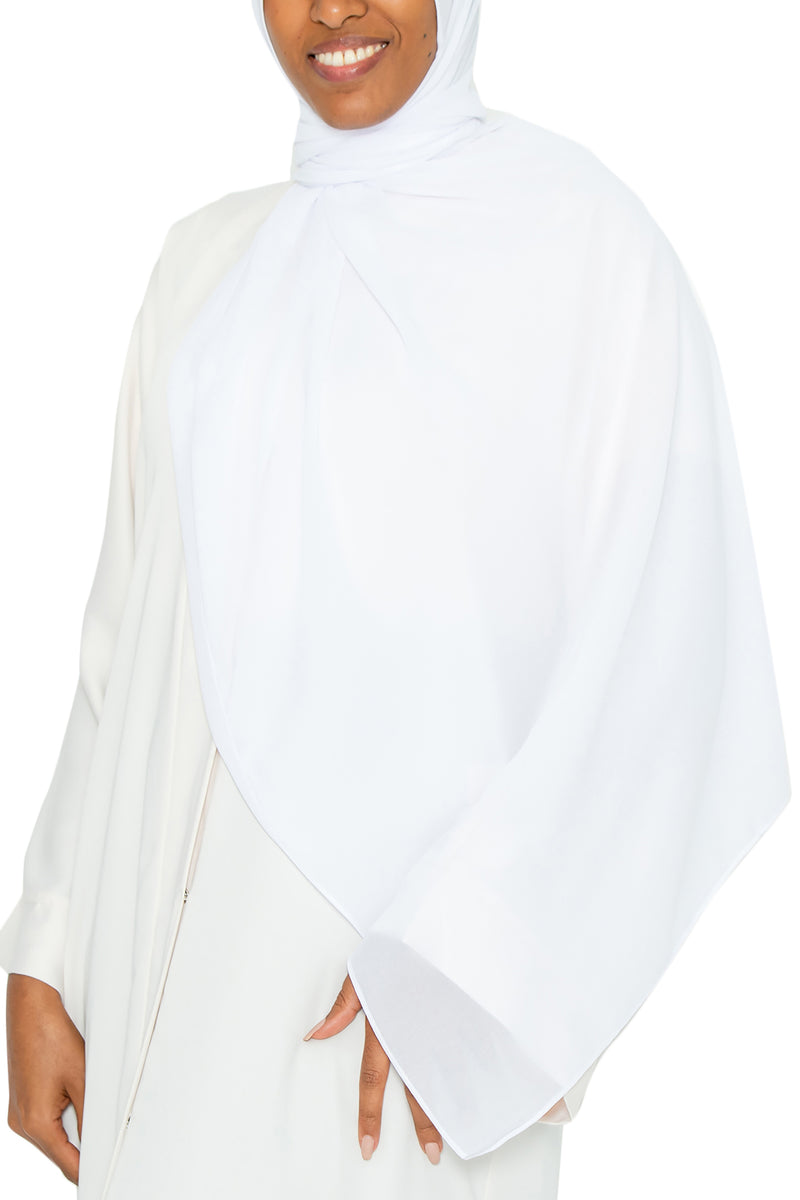Essential Hijab White | Al Shams Abayas 4