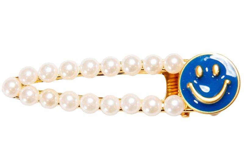 Smile Pearl Clip in Blue