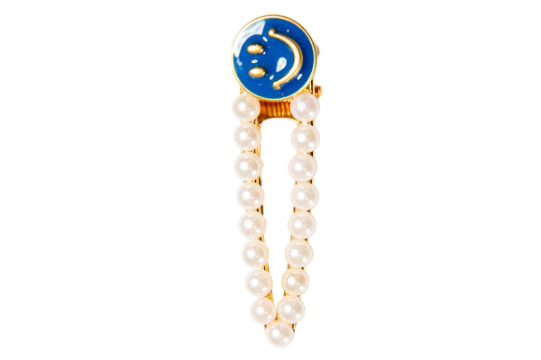 Smile Pearl Clip in Blue