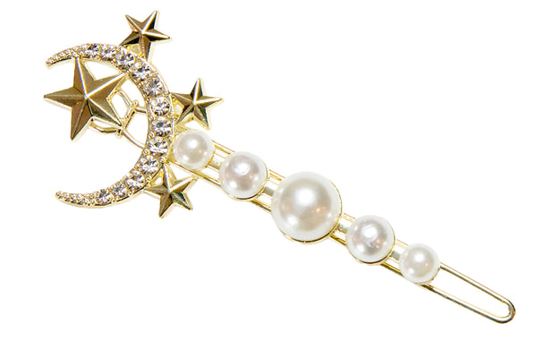 Crescent Star Barrette