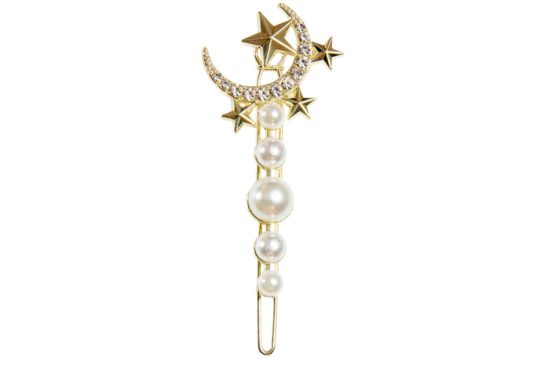 Crescent Star Barrette
