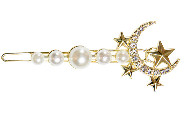 Crescent Star Barrette