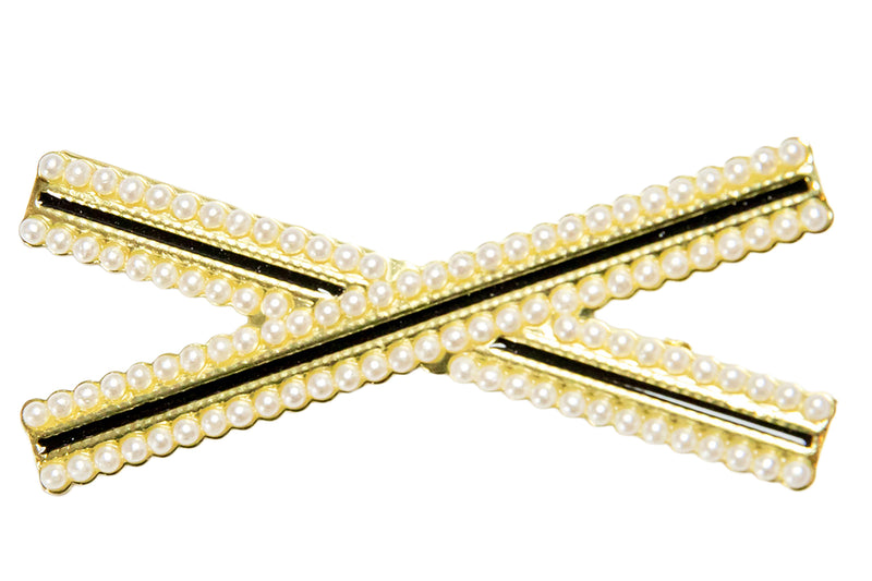 Criss Cross Pearl Clip